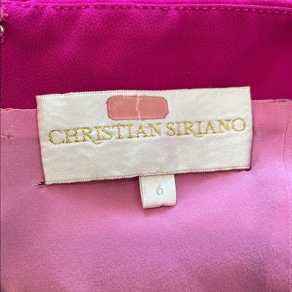 Christian Siriano Pink Tie Shoulder Dress Size 6 - Picture 5 of 15